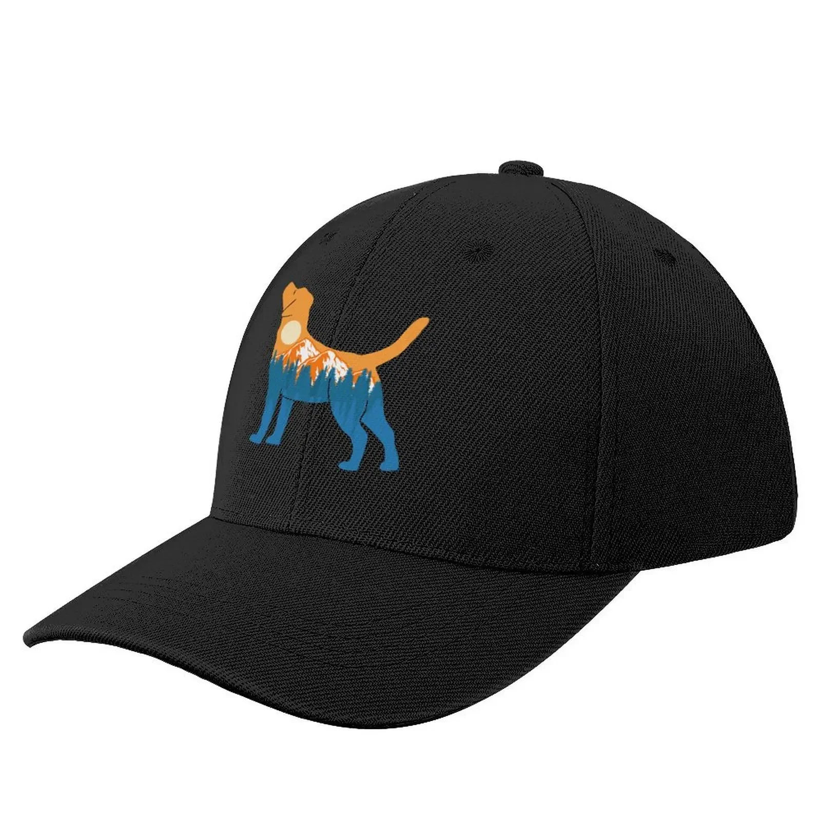 labrador Dog Silhouette Sunset Nature Mountain Gift Baseball Cap Luxury Hat Visor Men's Caps Women's