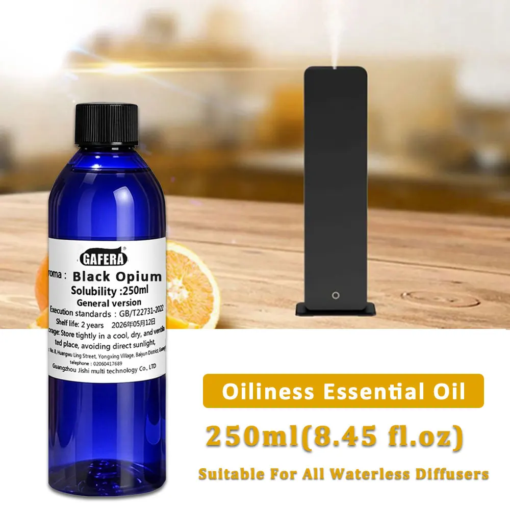 GAFERA 250ml (8.45 fl.oz) Black Opium Freesia Essential Oils - For Waterless Diffuser, Aromatherapy Machine Replenishes Essence