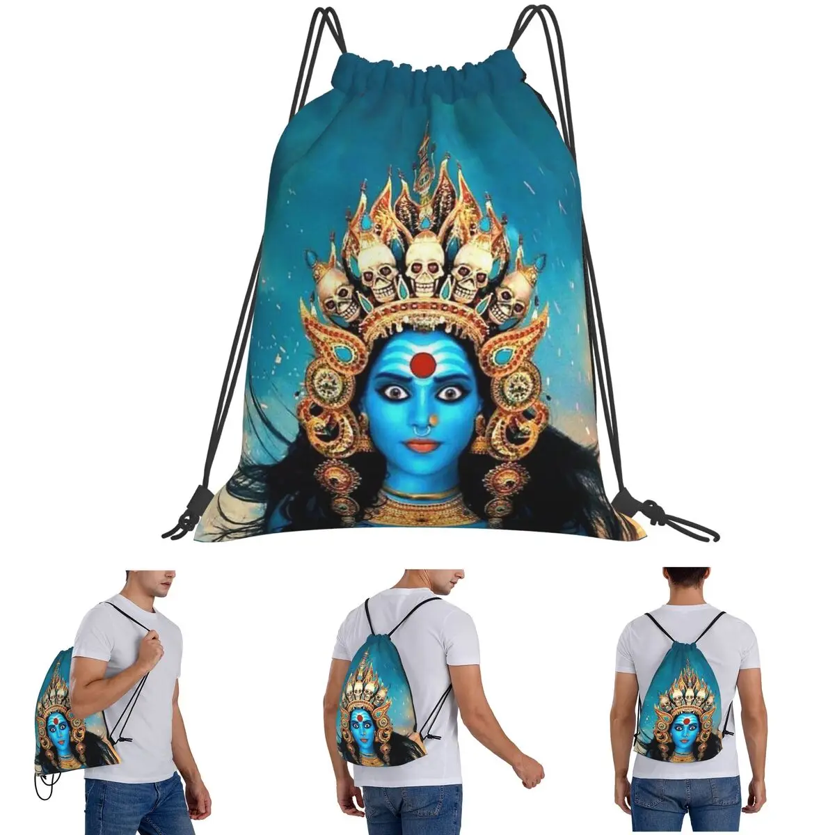 Cosmic Kali Ma - Hindu Goddess Of Destruction Backpacks Casual Drawstring Bags Sundries Bag Book Bags for Man Woman School