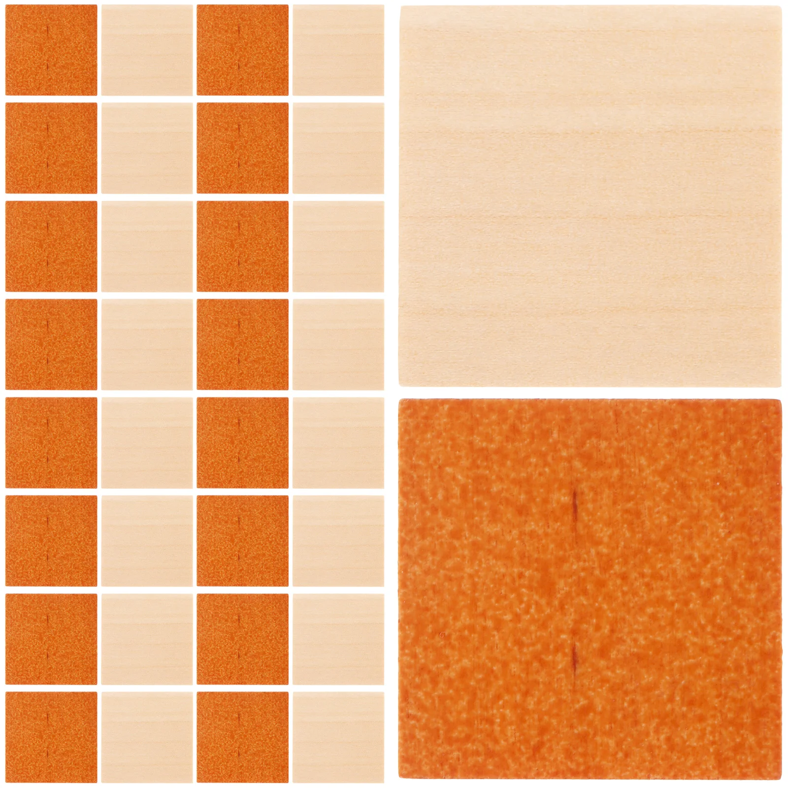 

48pcs Wooden Checkerboard Floor for Dollhouse Miniature Flooring Accessories Smooth Simulated Households