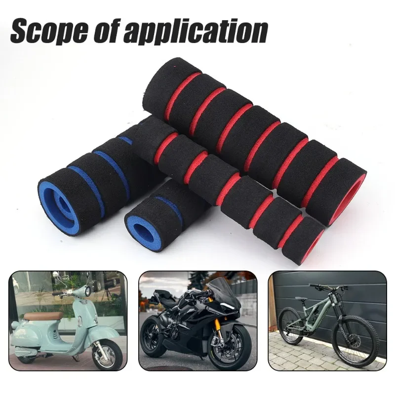 Motorcycle Handle Foam Grip Sleeve, Anti Alder, Soft, Universal, Modified Accessories, 4-piece Set