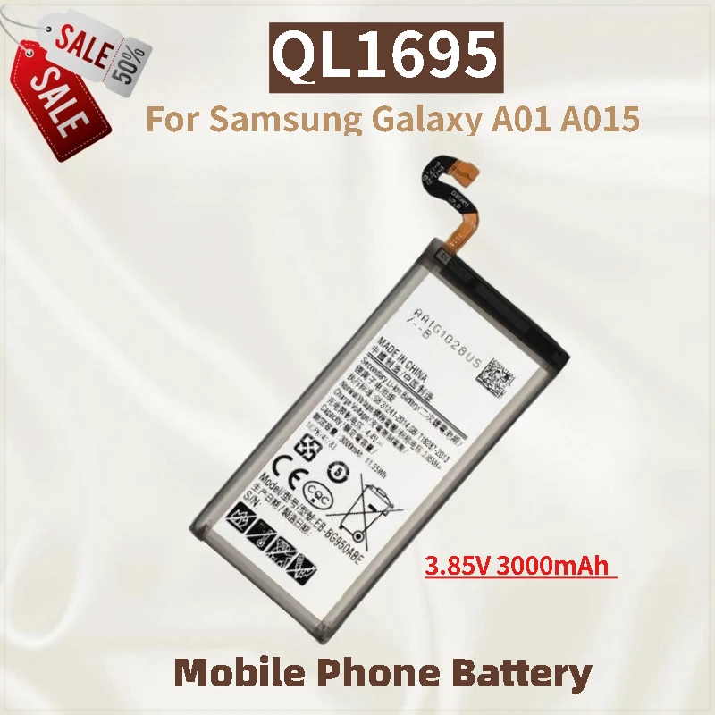 

Phone Battery QL1695 3.85V 3000mAh For Samsung Galaxy A01 A015 Brand New High Quality Replacement Battery