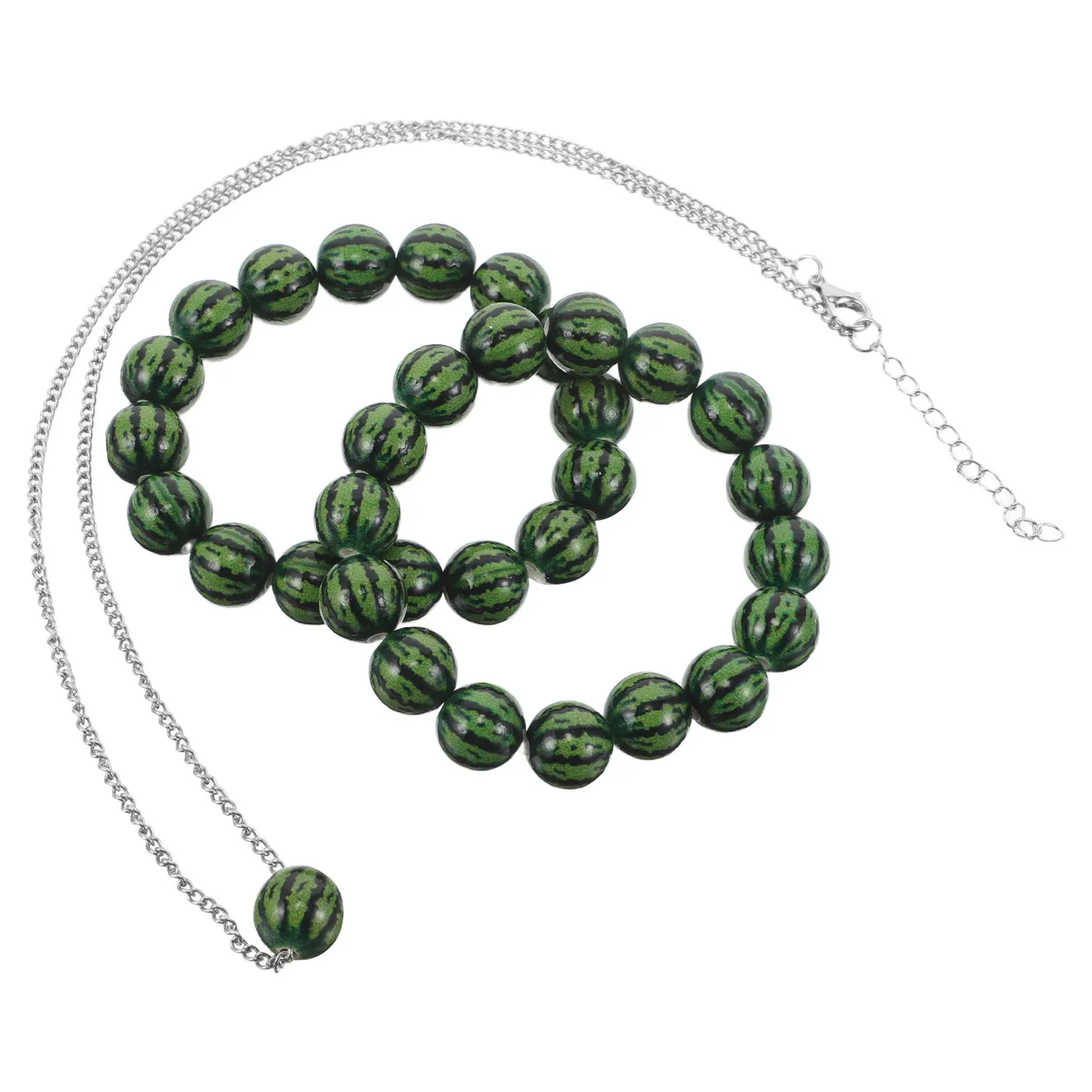 3Pcs Watermelon Bracelet Handmade Vintage Tropical Summer Adjustable Friendship Wristband for Men Women Casual Wear