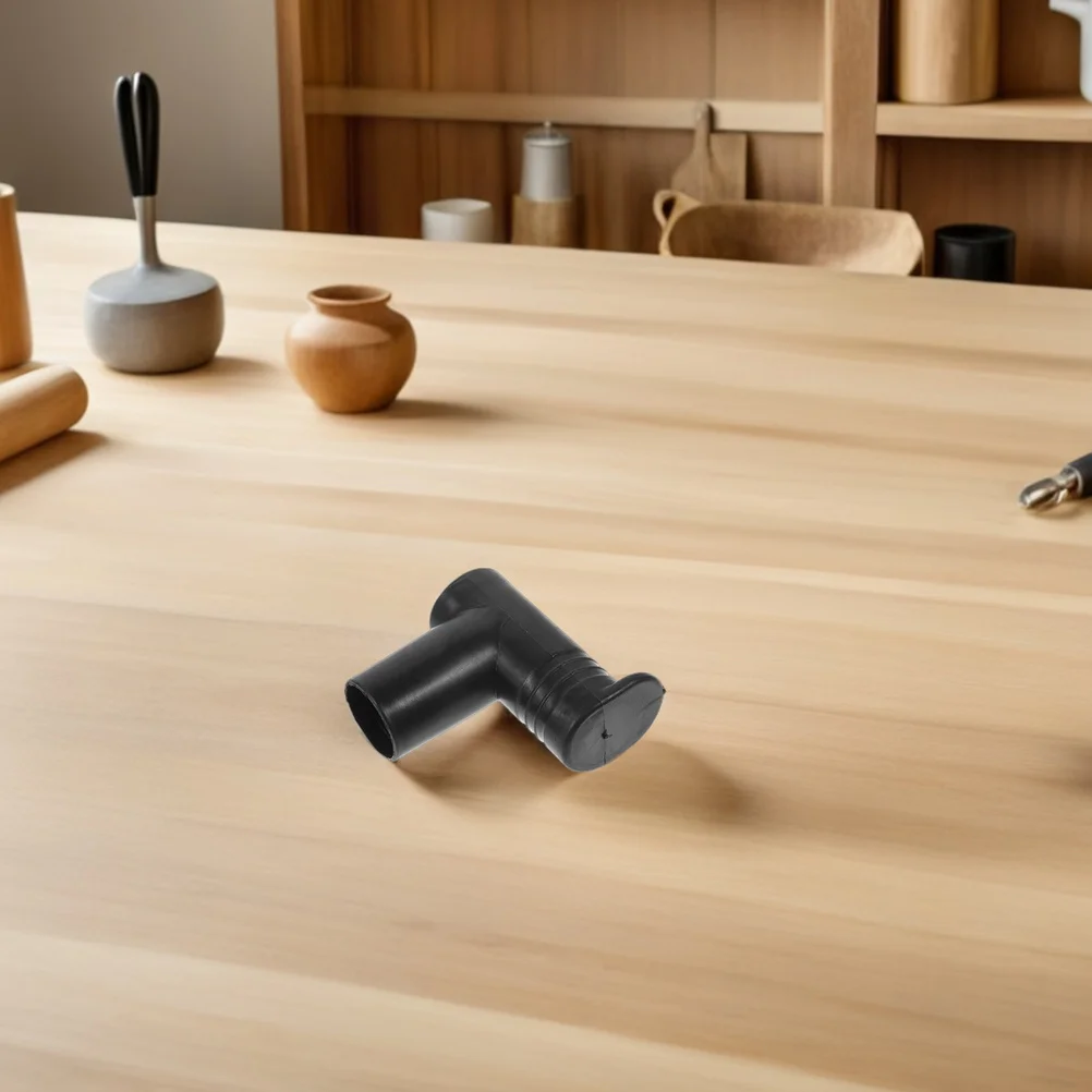 

6Pcs Black Plastic Clothes Drying Rack Connectors Floor Standing Tube Joints Garment Rack Rod End Clamps 2.75x2.4 Inch