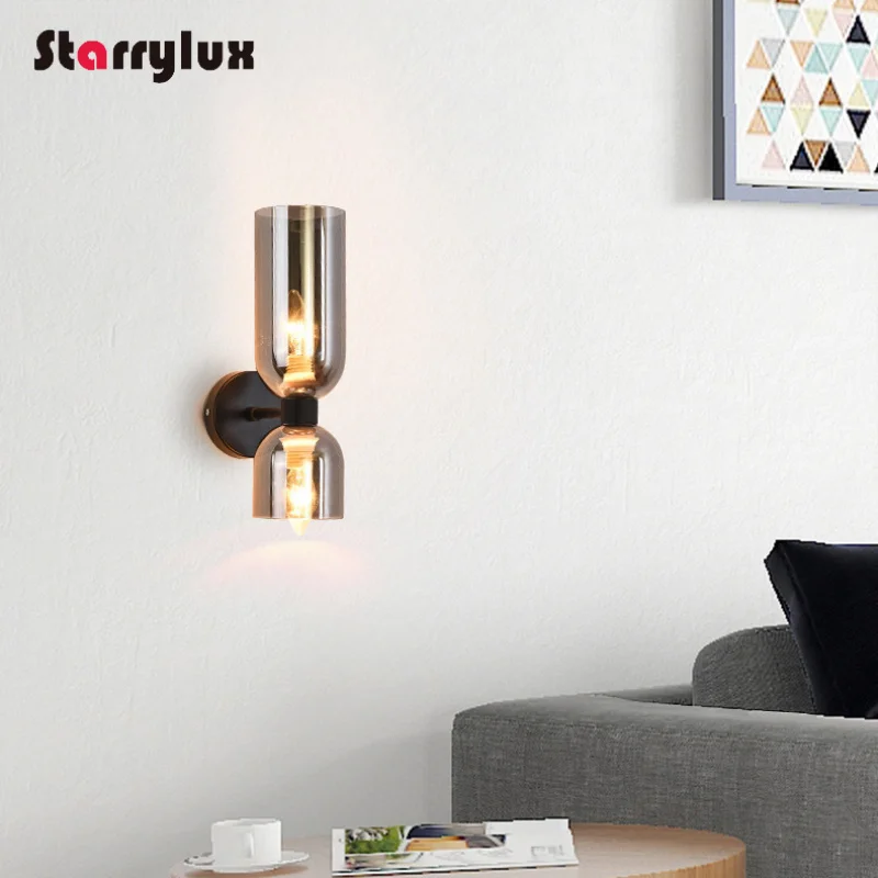 

Nordic Wall Light | E14 LED | Iron Body | Black/Gold | For Living Room & Bedroom