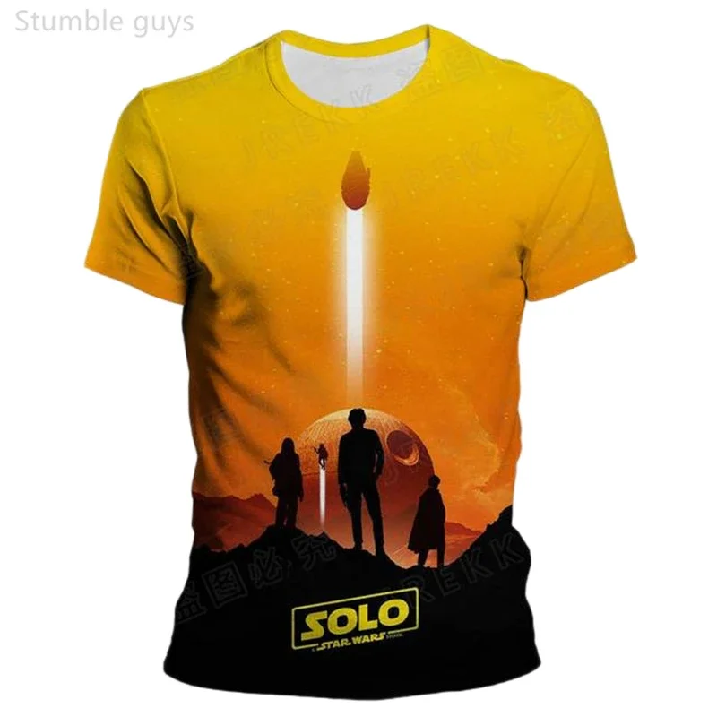 Camiseta de verano para hombre de Star Wars, camiseta a la moda con estampado de Wicket, ropa informal de Anime para hombre, ropa de calle de manga corta