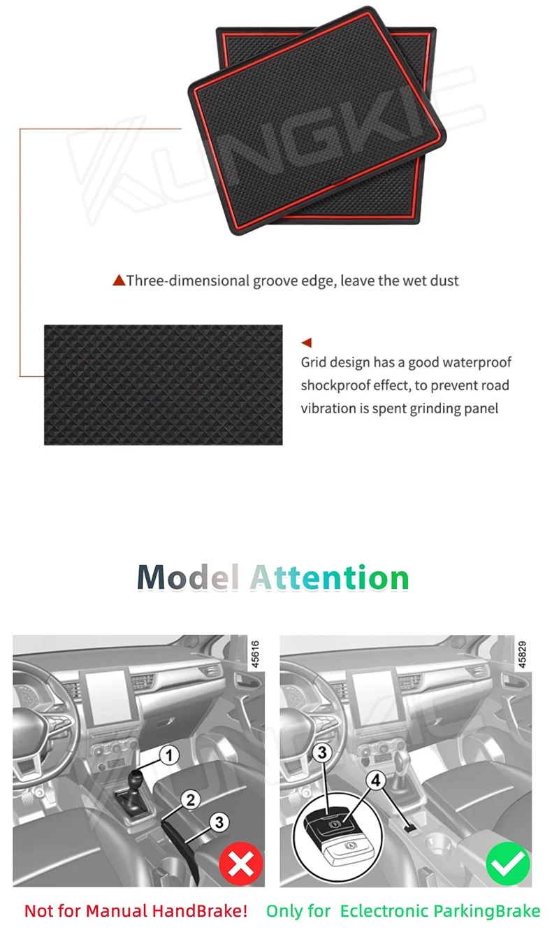 Anti-Rutsch-Torschlitz-Bechermatte für Renault Captur 2 2019 2020 2021 2022 2023, rutschfeste Türnut-Auflage, Innenzubehör-Untersetzer – Detail 5