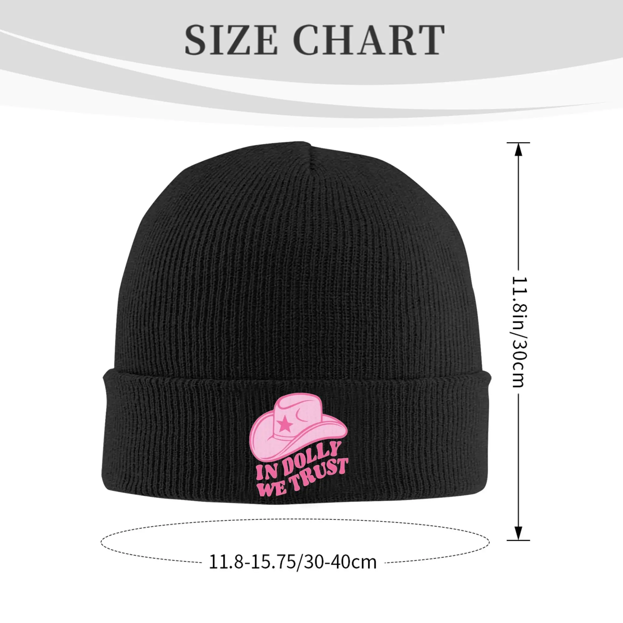 In D-Dollys We Trust Knitted Caps Women's Men's Beanie Winter Hats Acrylic Dolly Parton  Casual Caps