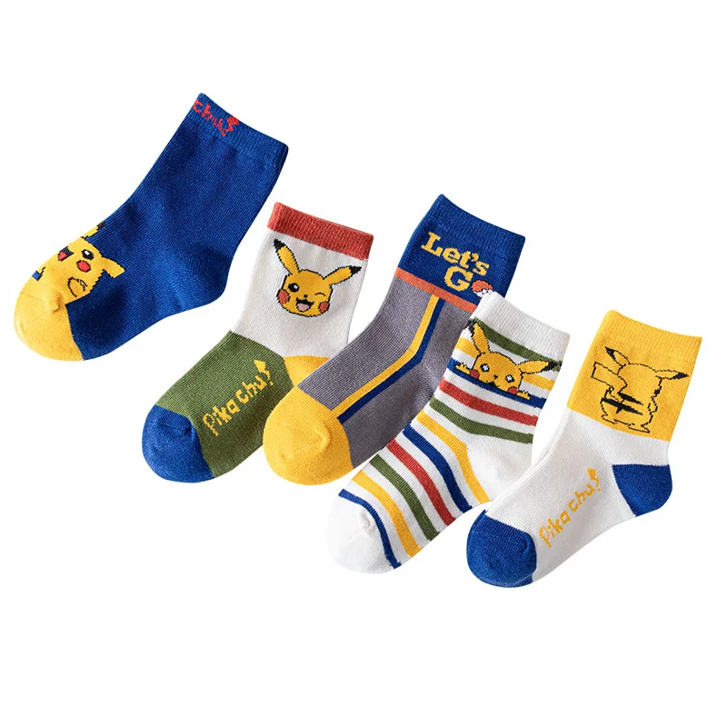 Neue pikachu Kinder socken Herbst und Winter Mode Spaß Freizeit Cartoon Modelle gekämmte Baumwolle Jungen Socken