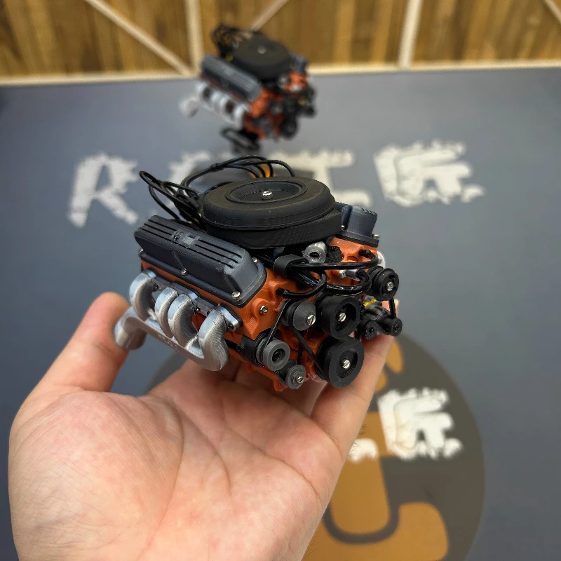 Simulation V8 moteur jouet modèle ornement décoration pour 1/10 RC voiture sur chenilles TRX4 Defender AXIAL SCX10 RC4WD D90 TRX6 réservoir 300