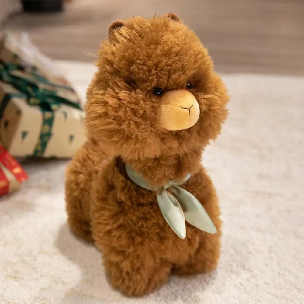 Creative Chubby Face Alpaca Plush Toys PP Cotton Fluffy Plush Llama Dolls 22/35/45cm Collection Animals Stuffed Toys Christmas