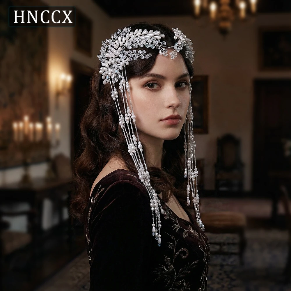 

YouLaPan: Элегантная женская повязка для волос в египетском стиле с жемчугом и стразами, свадебный аксессуар, украшение для вечеринок HP980