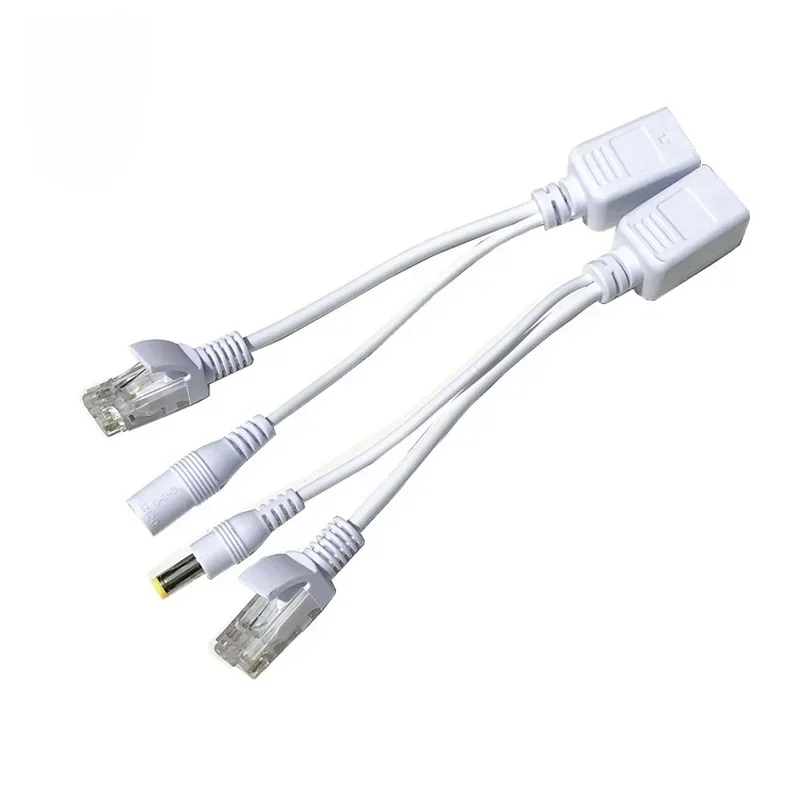 

1 Pair POE Cable Passive Power Over Ethernet Adapter Cable POE Splitter RJ45 Injector Power Supply Module 12-48v for IP Camea