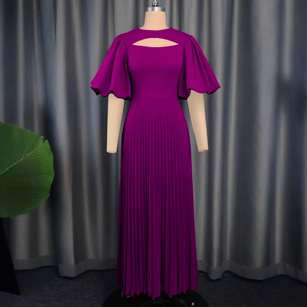 Vestido largo de mujer, Vestidos acampanados, ropa de calle, cintura alta, manga acampanada, empalme elegante Y2k, fiesta nocturna, boda, ajustado 2025