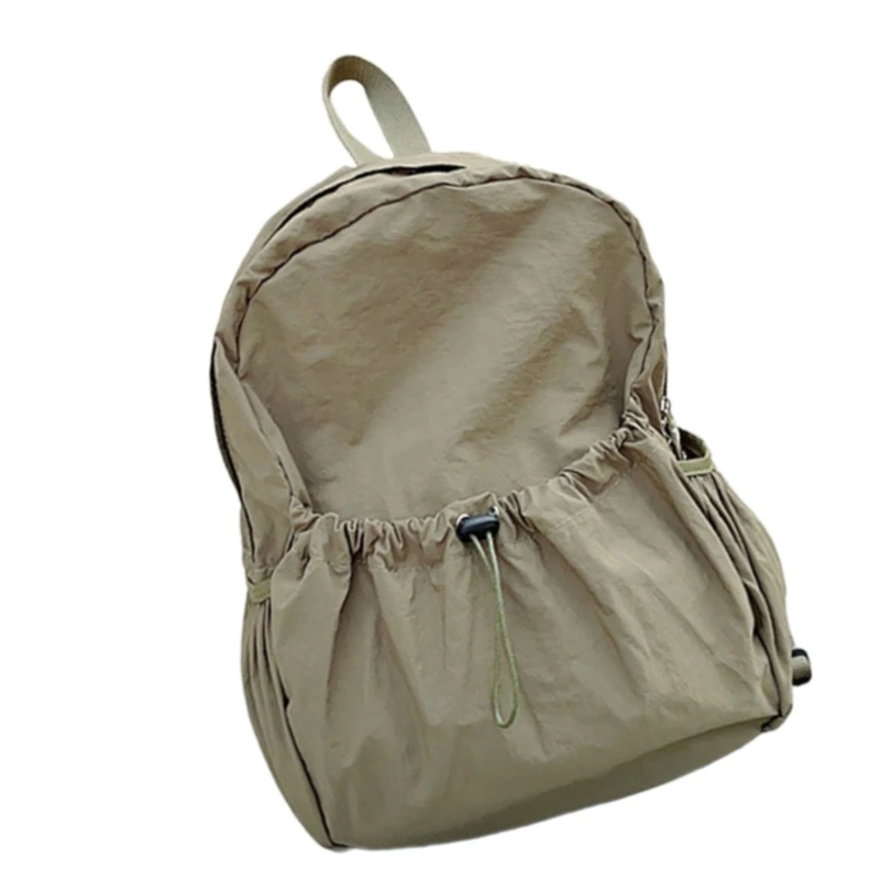 Casual rugzak voor dames Ruime schooltas geplooid Koreaanse stijl nylon boekentas Dropship