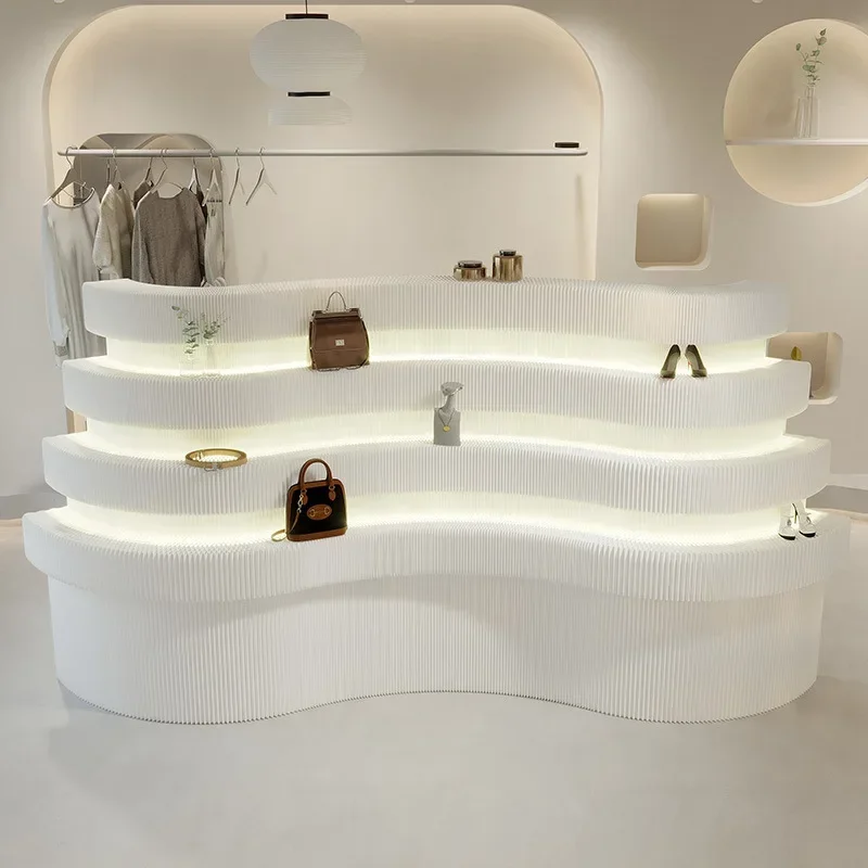 Long Nakajima Booth Multi-layer Display Stand Stand Exhibition Clothing Store Display Cabinet