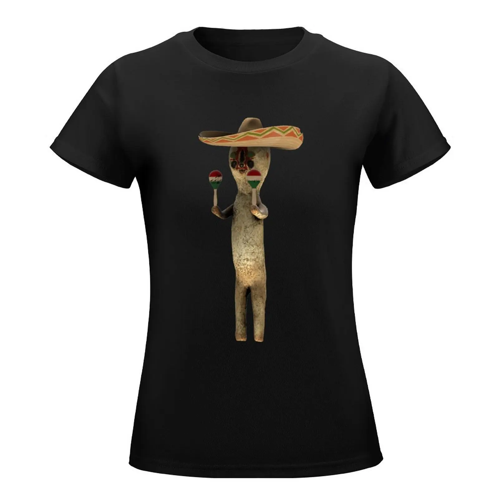 SCP-173 Sombrero เสื้อยืดสำหรับผู้หญิง, เสื้อผู้หญิงขนาดใหญ่พิเศษเสื้อฤดูร้อน