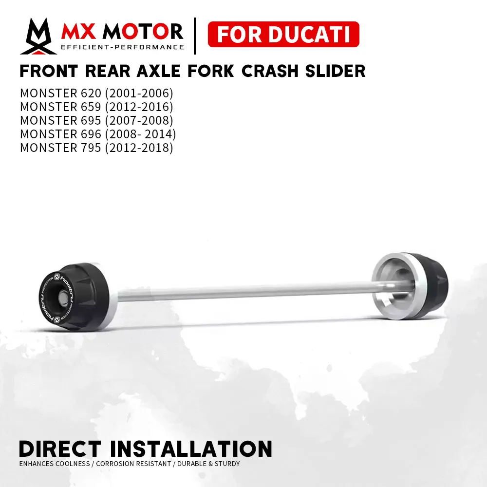

Monster 696 Sport Motorcycle Front Rear Axle Fork Crash Slider For DUCATI Monster 795 2001-2018 Rocker Arm Anti-collision Slider