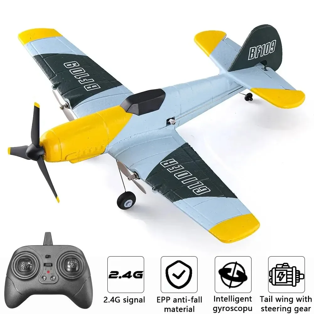 BF109 RC Plane 2.4G 3CH EPP Foam Remote Control Fighter Fixed Wingspan Glider Outdoor RTF RC Airplane Toys Gifts