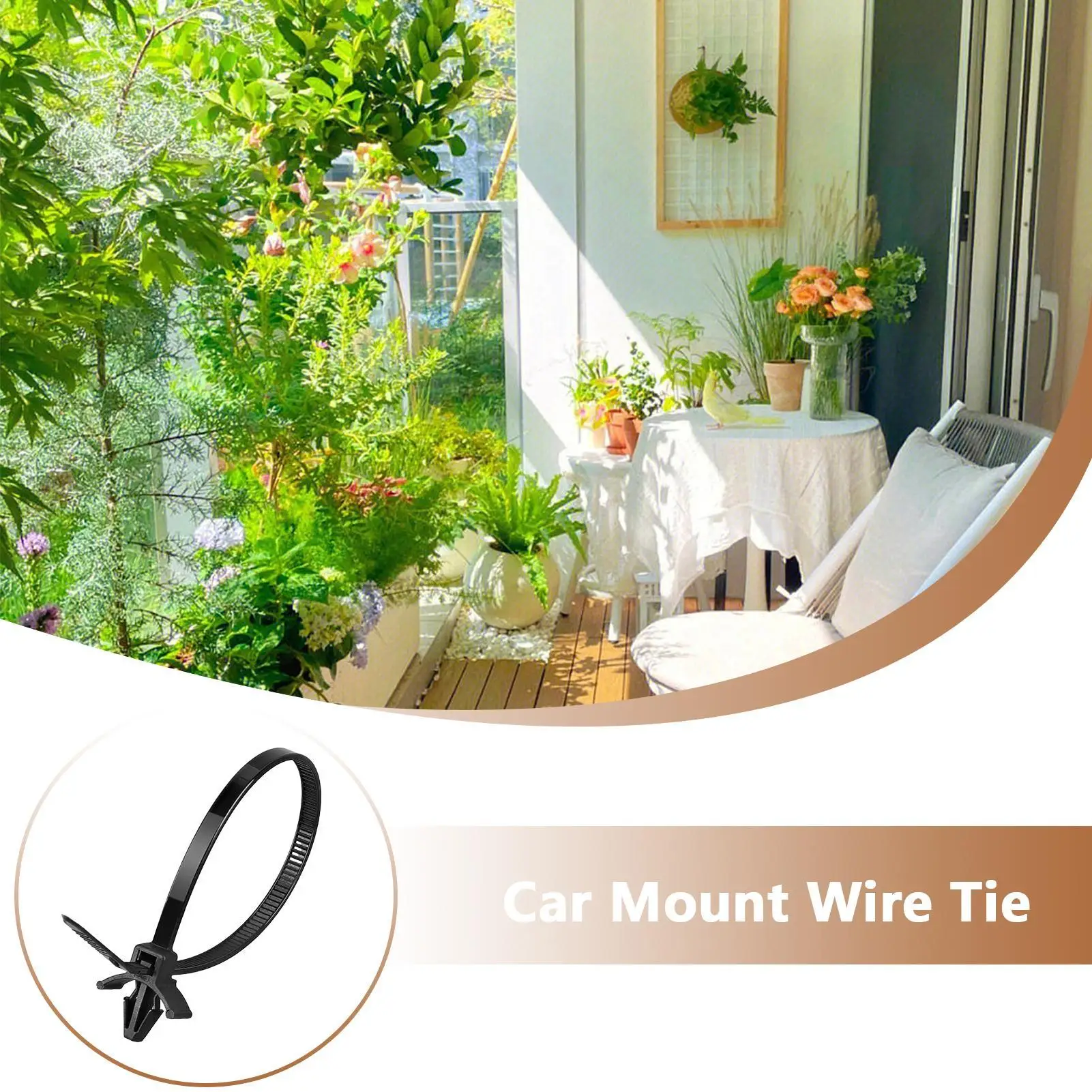 

Wire Harness Clips Wire Zip Ties 100 Pieces Releasable Cord Fastening Clip Automotive Fixing Strap for Industrial Outdoor Wiring