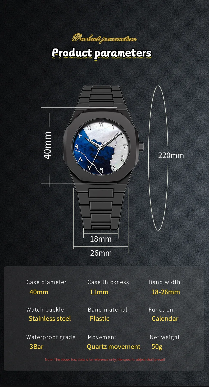 Men Watch Simple Arabic Numerals Middle Eastern Black Matte Oil Sensitive Plastic Waterproof Male Fashion Quartz Watches Tool