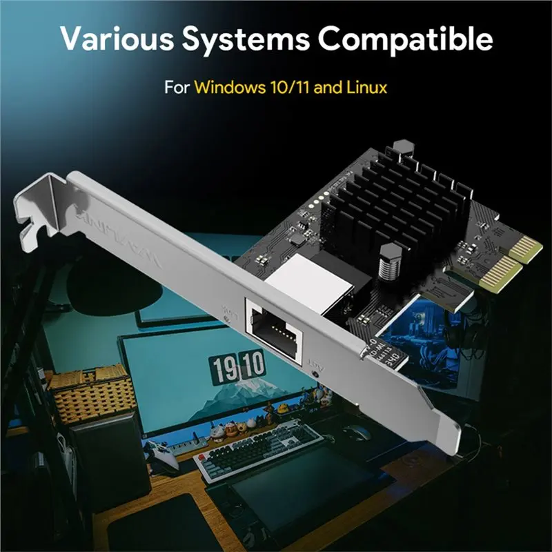 New Arrivals-5Gbps PCIE Network Card Ethernet Adapter RTL8126 Chip Supports Wake On LAN & PXE Boot For Win10/11