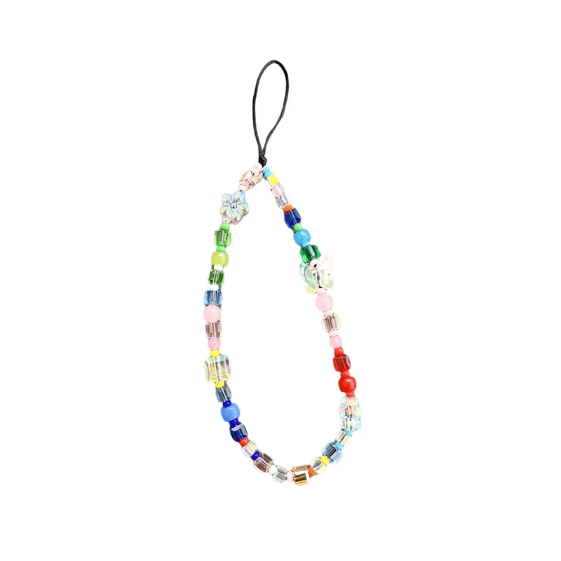 

Heart Phone Charm Y2K Accessories Colorful Beads Chain Lanyard Cell Phone Straps