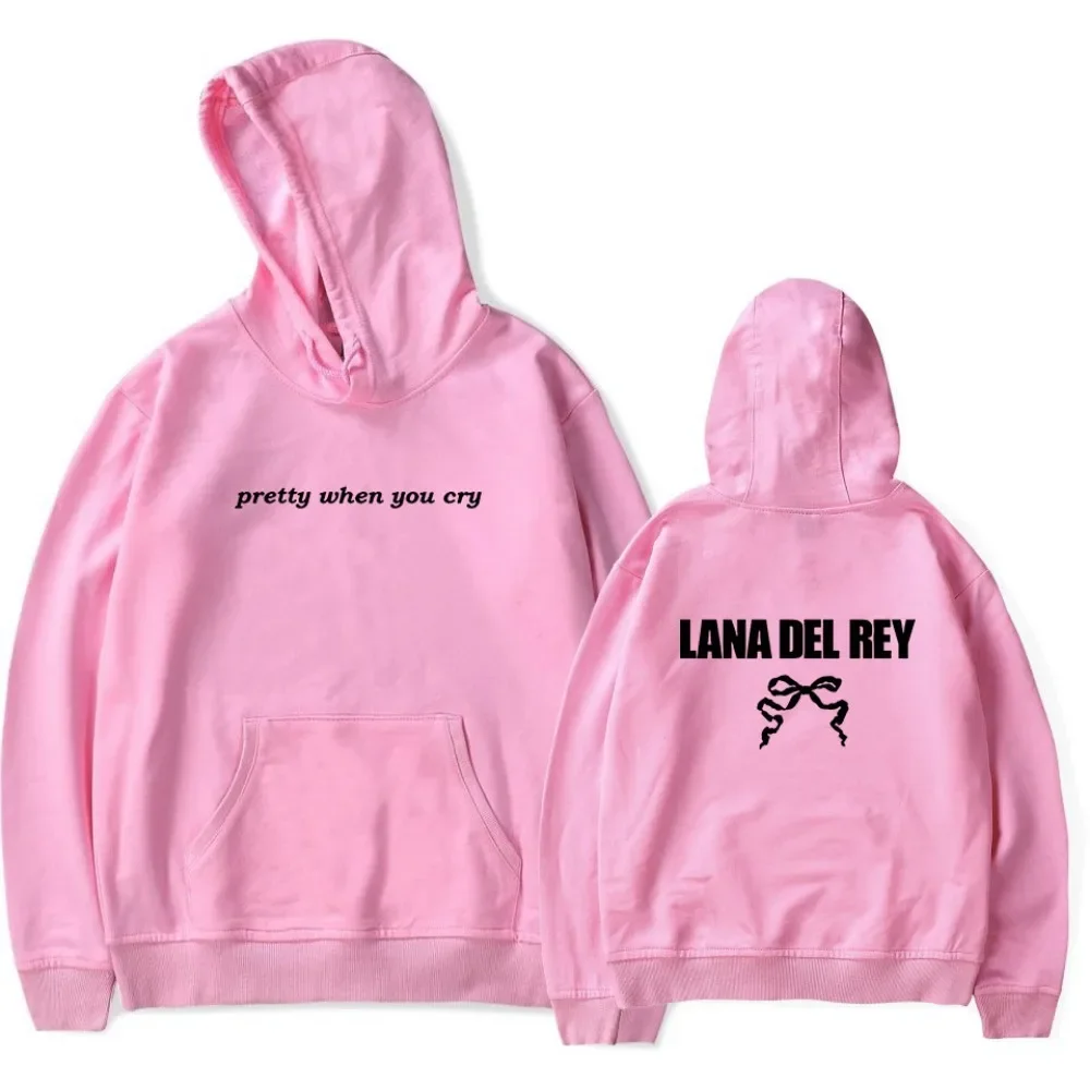 Lana del rey Pretty When You Cry Merch Hoodies Unisex Hooded Sweatshirt Casual Clothing