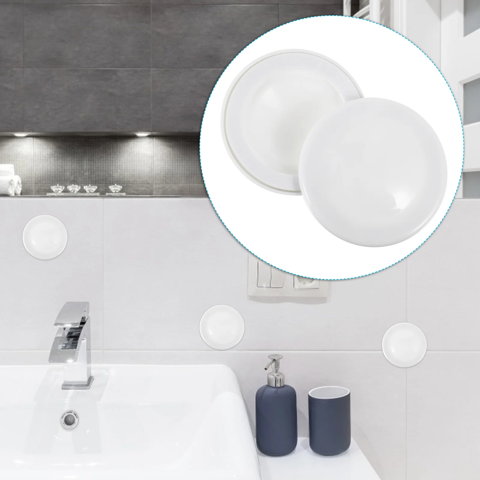 

4Pcs Wall Reserved Hole Cover White Pipeline Block Caps Corrosion Resistant Home Wall Hole Decor Plumbing Accessory