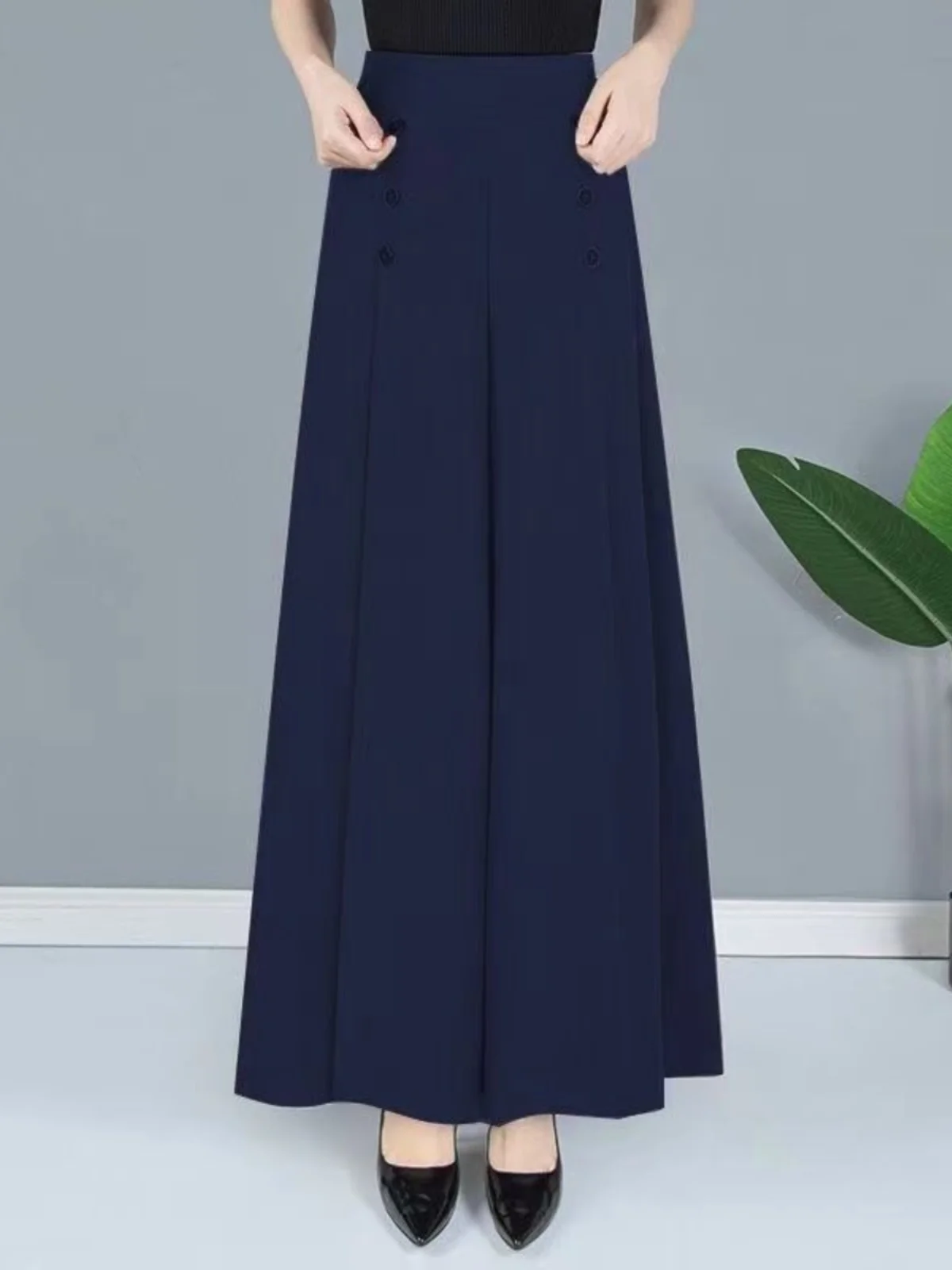 High Waist Wide Leg Pants Draped Loose Slimming Versatile Straight Cut Casual Trousers for ort Women Summer New Arrival