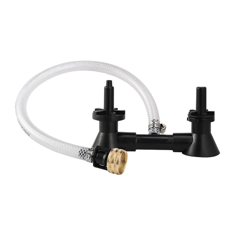 ●Double Head Wine Rinser Beer Bottle Washer Homebrew Cleaning Equipment Cleaner with Kitchen Faucet Bar Tools