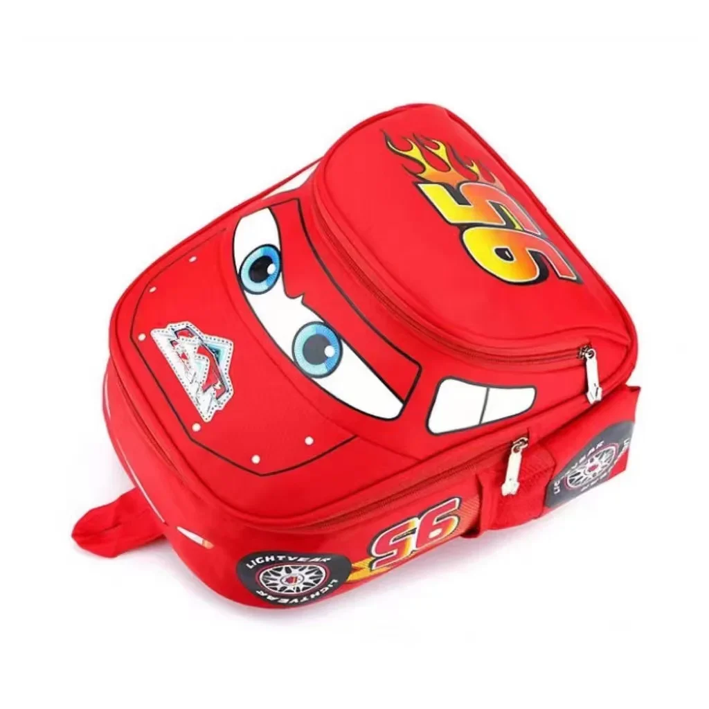 Cool and handsome cartoon car shaped children\'s backpack, nylon waterproof backpack, lightweight mom bag for going out