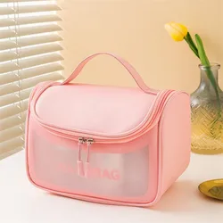 Travel Waterproof Portable Women Cosmetic Bags Hook Wash Makeup Pouch Organizer Toiletries Female Storage Make Up Beauty Cases