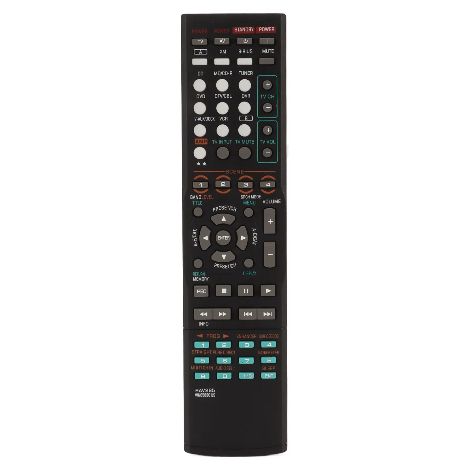 RAV285 WN05830 Replacement Remote for US AV Receiver for htr 6160 RX V663 RX V663BL for htr 6160BL