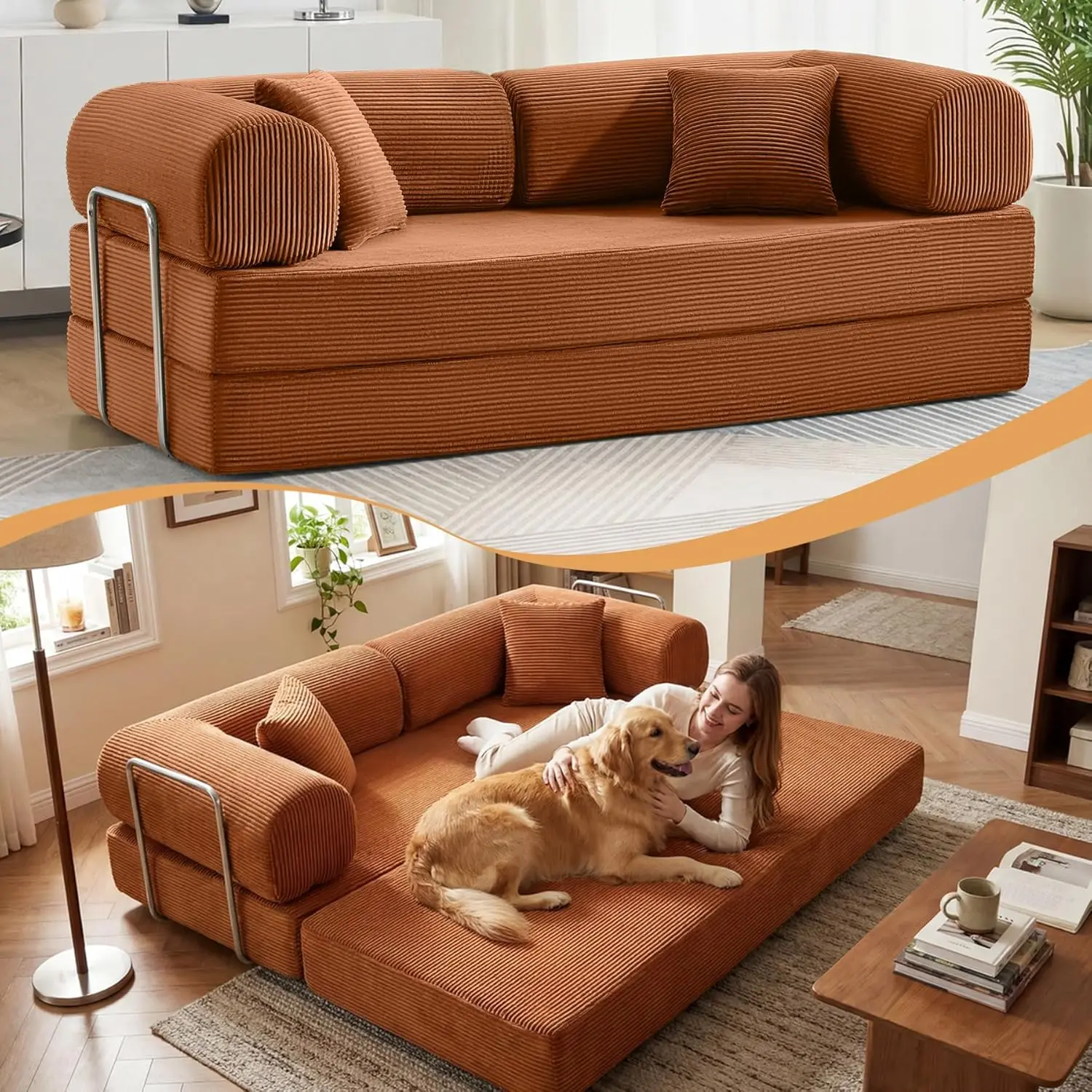 Sofa Bed, 79" Conve…