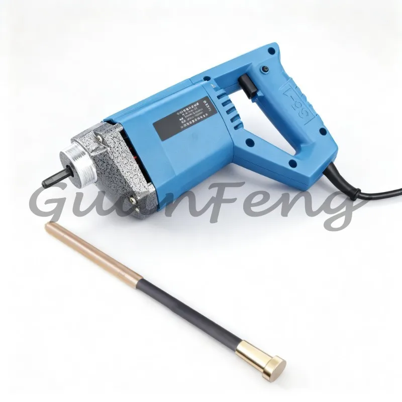 1.2m Hose Hand‑Held Concrete Vibrator 800W, Plastic Housing Electric Cement Bubble Elimination Tool