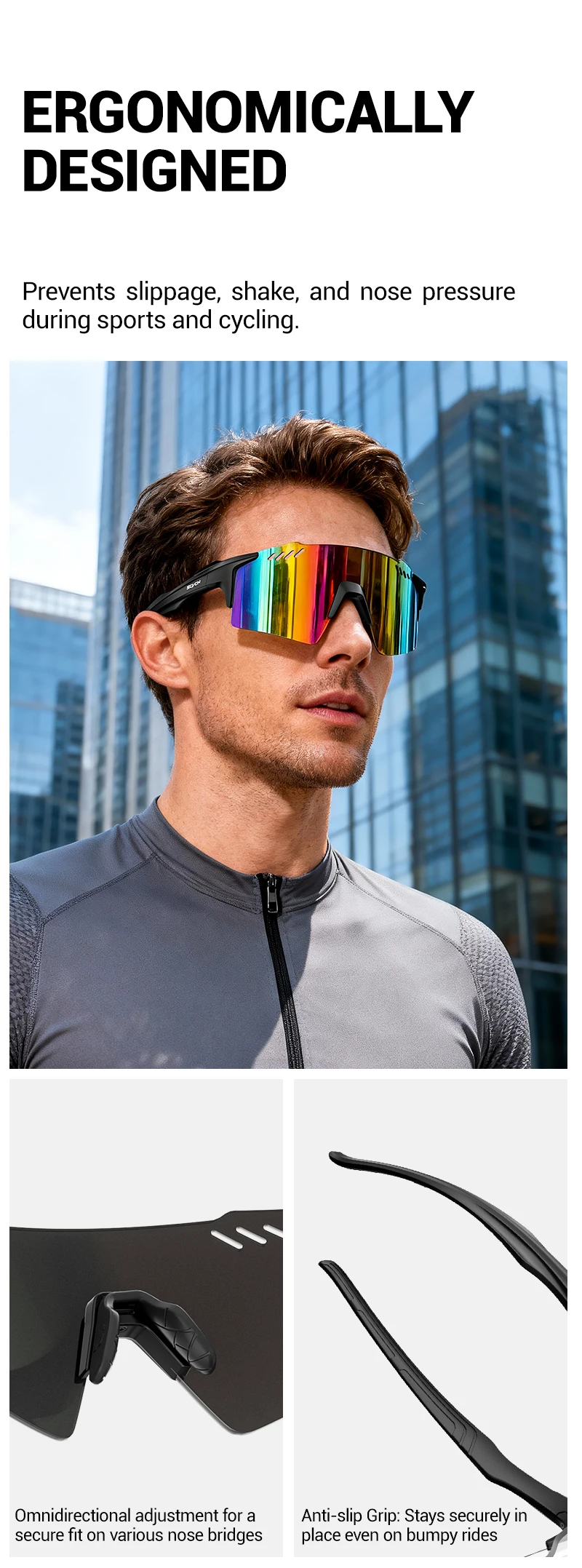 SCVCN Frauen Photochrome Sonnenbrille Outdoor Sport Fahrrad Radfahren Gläser Mann MTB Klettern Gläser Fahren Fahrrad UV400 Brillen – Detail 5