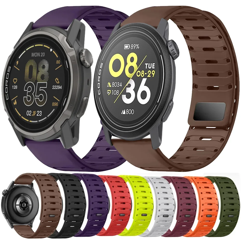 22mm Silikonarmband für COROS PACE 4/Pro APEX 4 42mm CMF Watch 3 Pro Sports Magnetic Band Suunto Vertical 2 1/Race 2 S/Ocean/Run