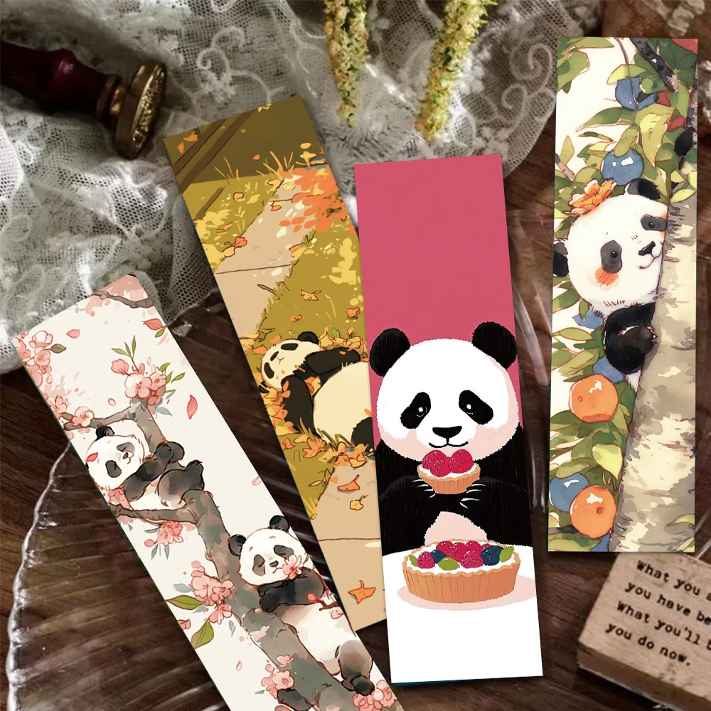 

30pcs cartoon cute panda bookmarks student reading book marking paper card creative gift DIY book book page marking bookmarks