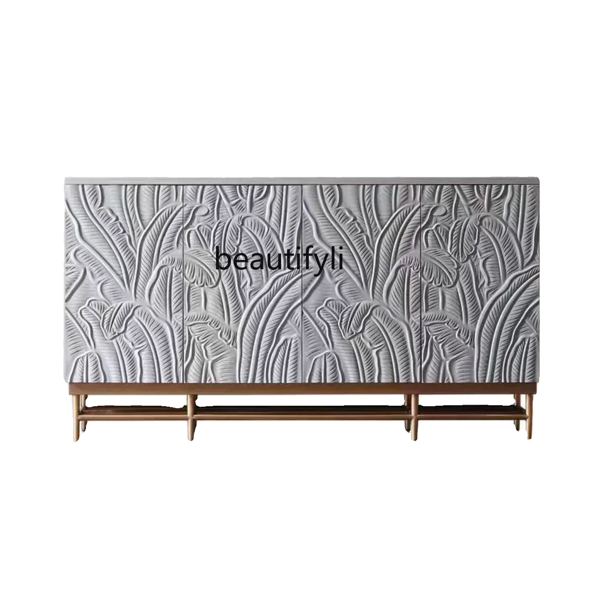 

Light Luxury Sideboard Cabinet French Carved Storage Cabinet Solid Wood Dining Table Wine Cabinet Integrated Wall