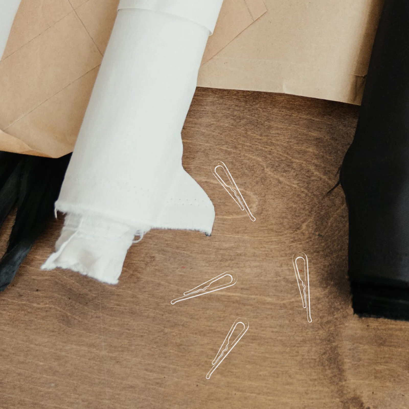 100 PCS Protection Clothing Fixing Clip Clips Small Plastic Sock Shirt Transparent for Clothes Man