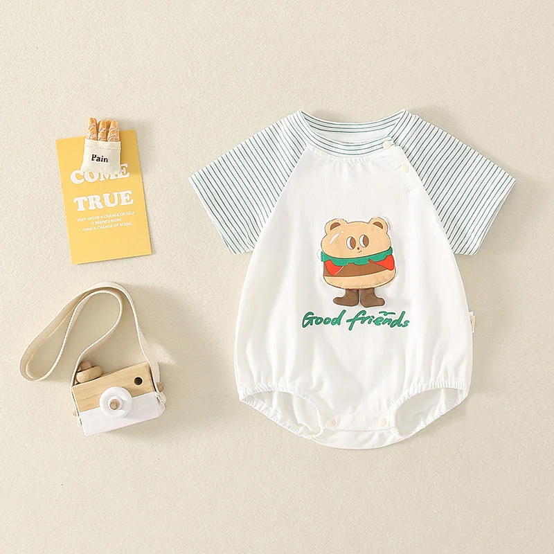 かわいい夏のベビー服コットン e ボディスーツまたは Sve ベビーガール衣装プリンス スレ花柄プリント A ライン Dr