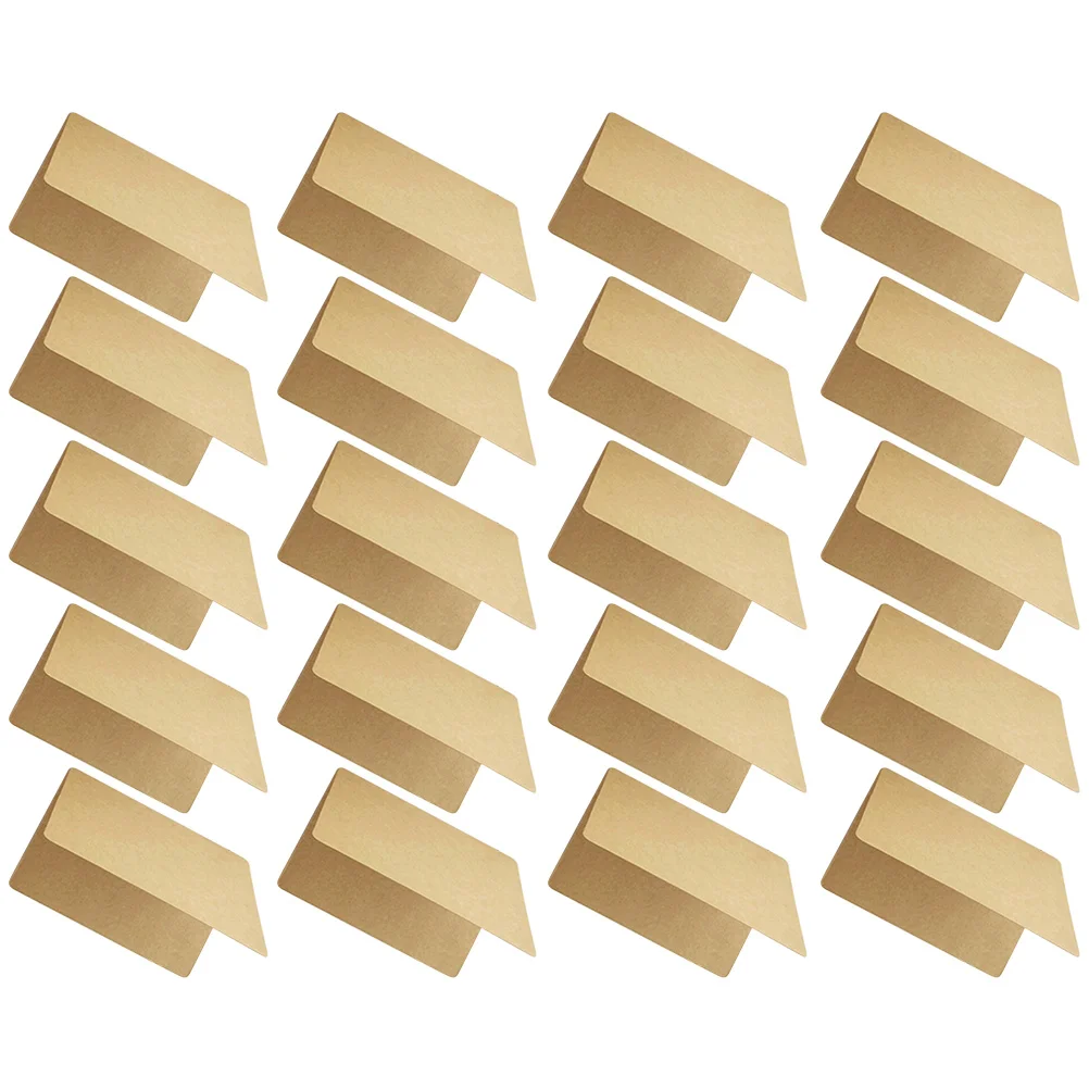

20pcs Blank Greeting Cards Kraft Paper 5x7 Folded Card Stock Rustic Theme DIY Supplies Lightweight Portable Size