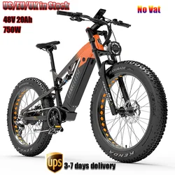 Lankeleisi-E-Mountain Bicycle, RV800 Plus, 750W, 20Ah, Samsung Battery, Electric Mountain Bike, Fat Trail, EU, US, UK Stock