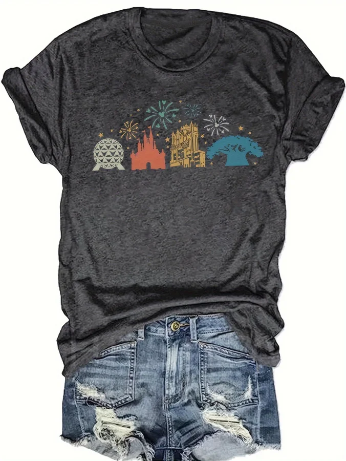 European And American Style Printed Women'S T-Shirt