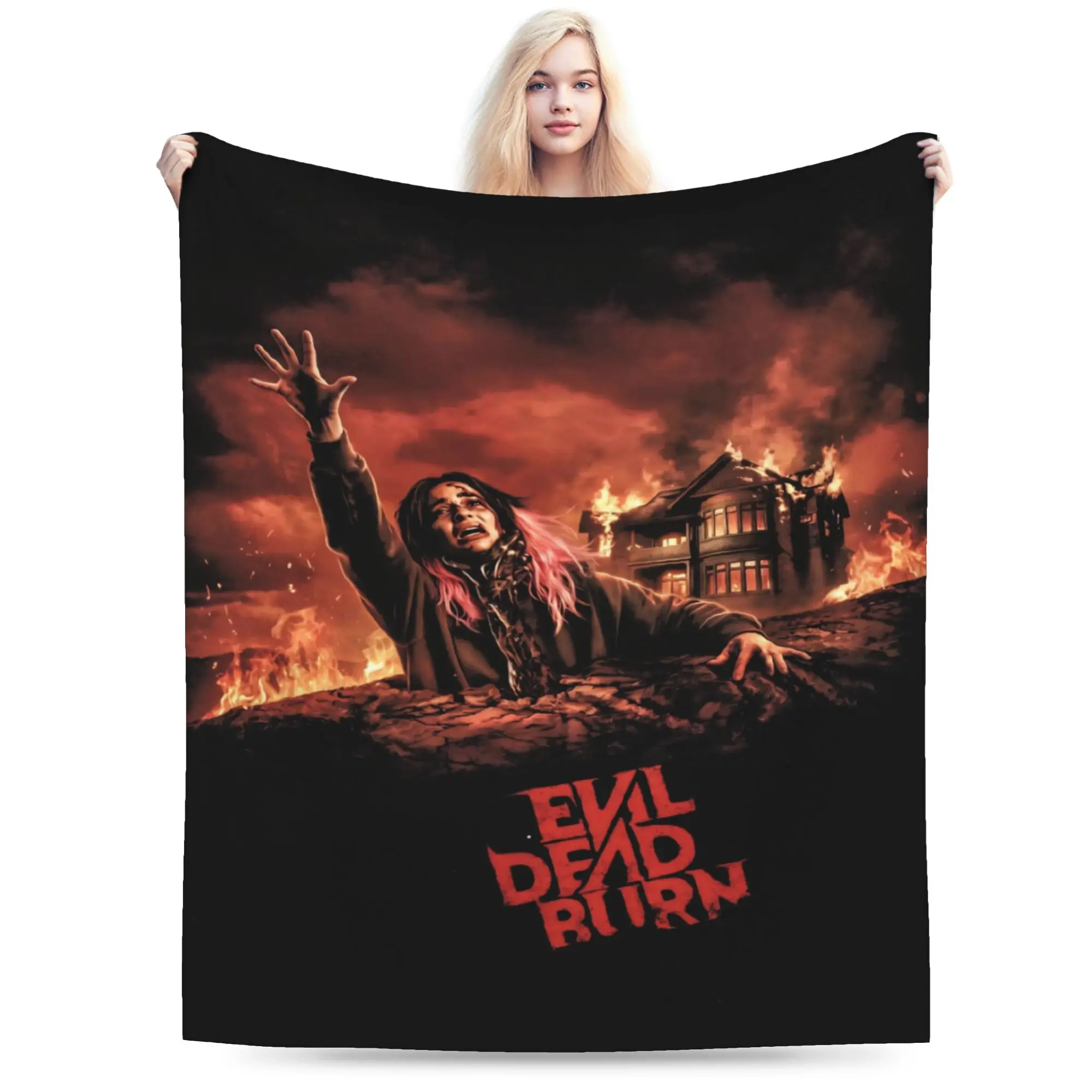 Evil Dead Burn Accessories Blanket Cozy Soft  Throw Blankets for Couch 50x60 Inches Multi-size Bedspread