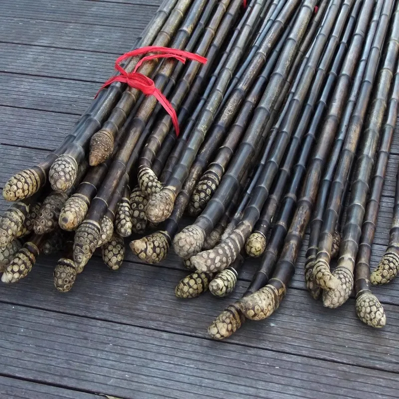 Exclusive Sales of Heartful Selected Natrual Purple Bamboo Walking Sticks Monk Staff Woodworking Craft