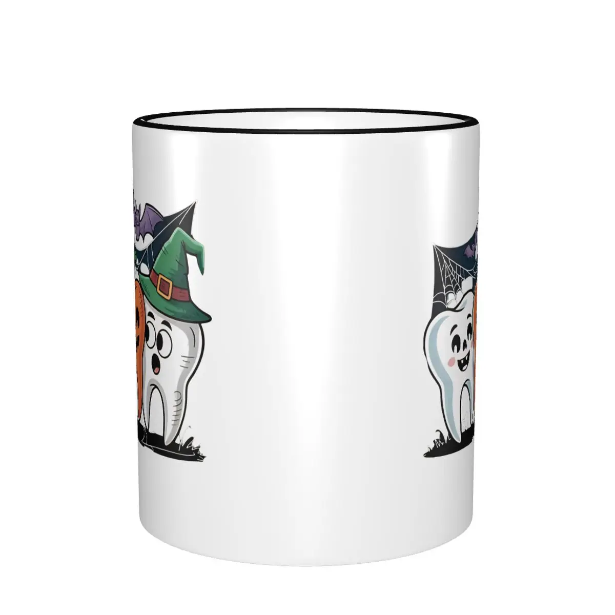 Trick Or Treat Dentist Accessories Coffee Mugs Funny Cartoon Teeth Helloween Tea Cups Gifts