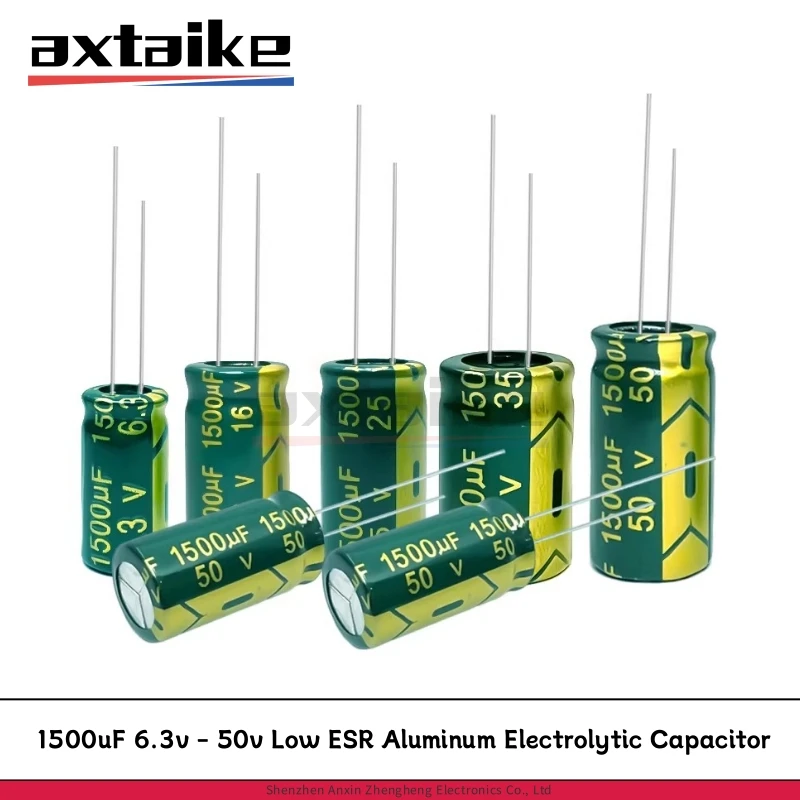 

10PCS 1500UF 6.3V 10V 16V 25V 35V 50V 8*16/10*13/10*20/13*20/13*25MM High Frequency Low ESR Aluminum Electrolytic Capacitor DIP