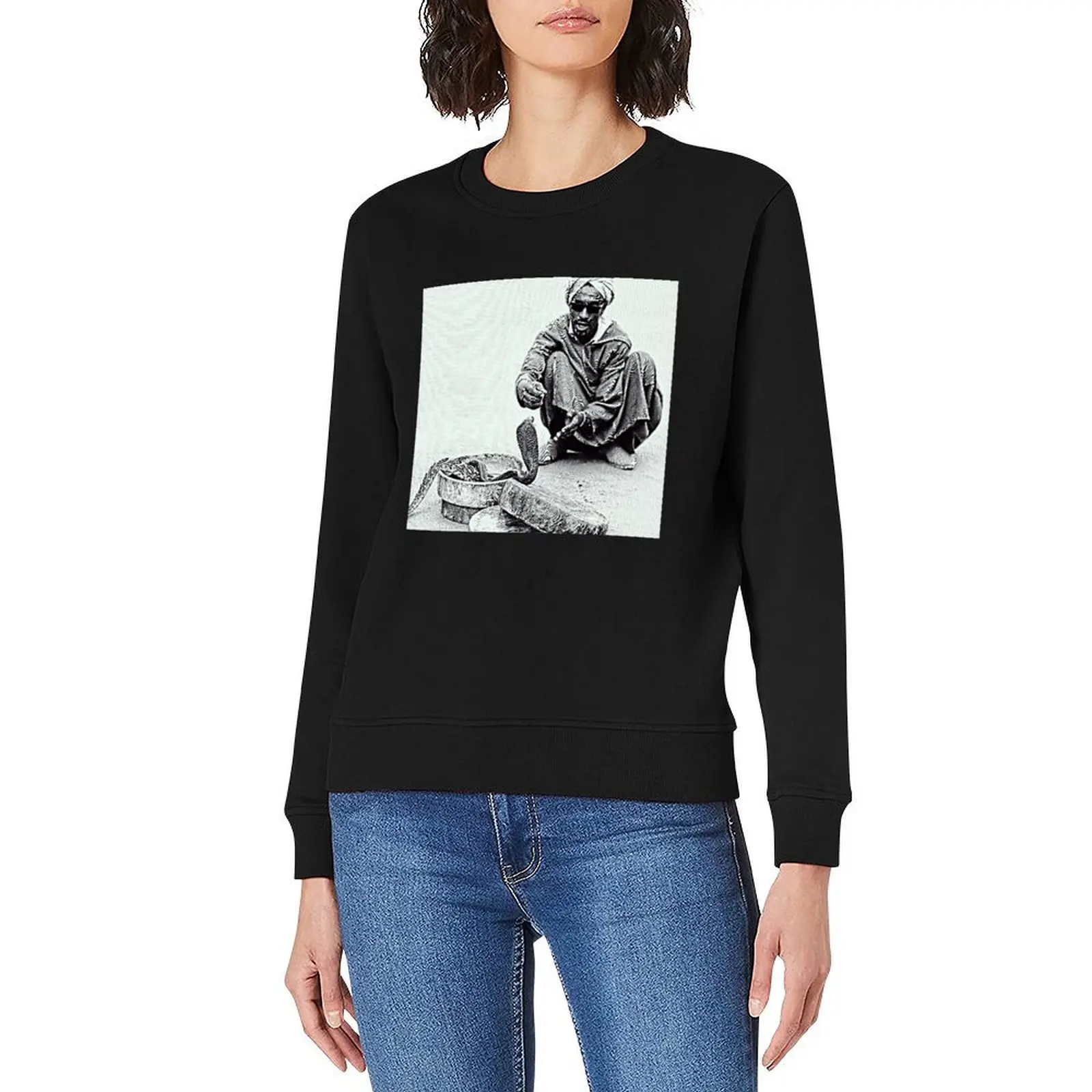Snake Charmer in Morocco Pullover autumn korean style clothes autumn new products mens clothing sweatshirt male